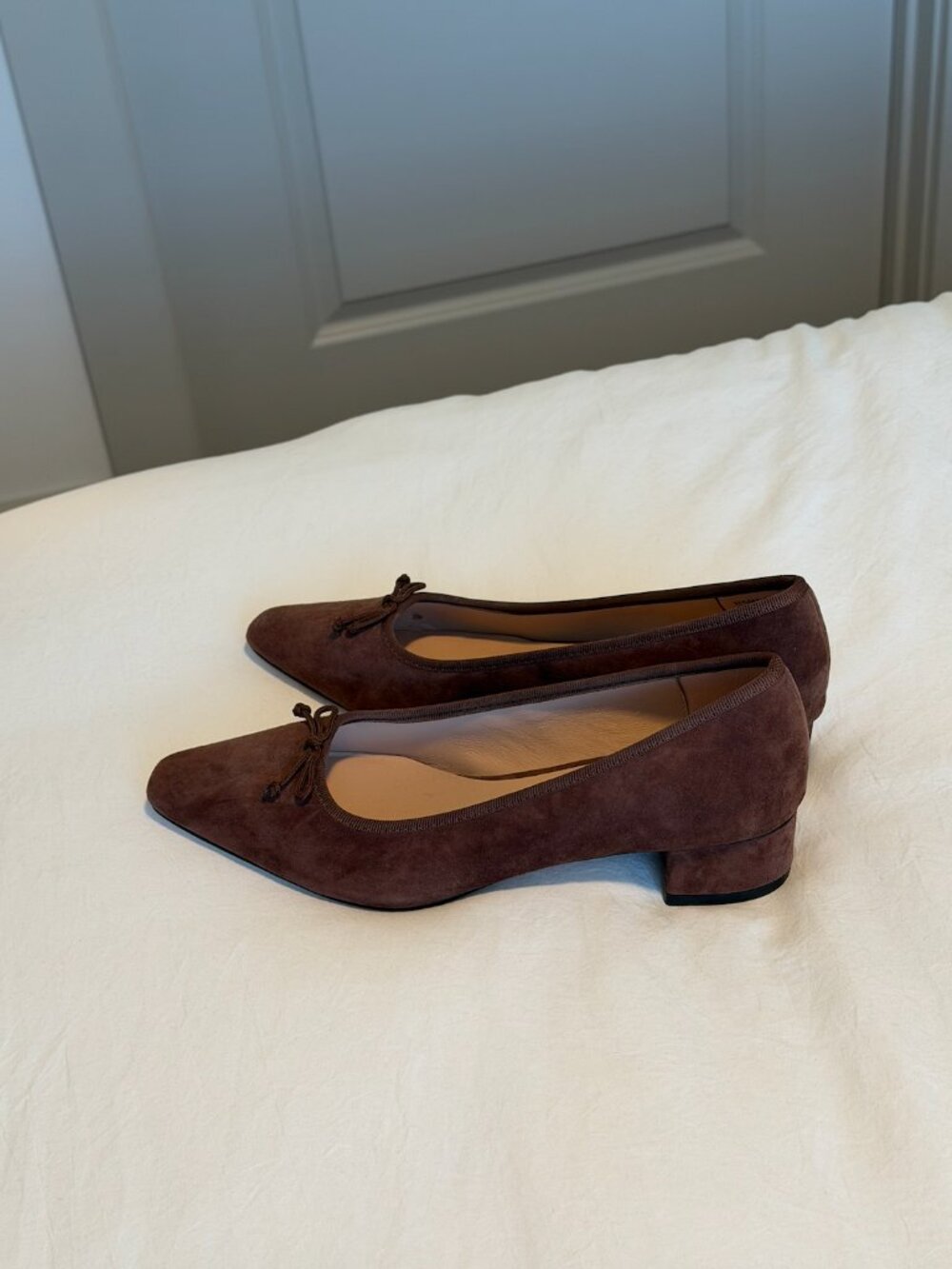 J Crew Pointed Toe Pumps In Suede Size 7 - Picture 3 of 6